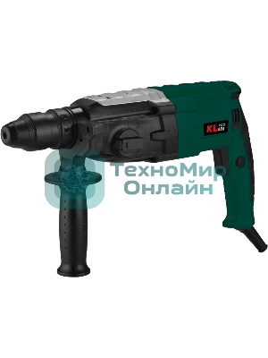 Профессиональный перфоратор Klpro KLPM2801 950 Вт 4Дж (сеть, 2 патрона sds plus и б/з, рукоять, 3 бура 8,10,12 бетон, зап уголн щетка - 1шт, кейс)