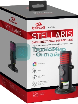 Игровой стрим микрофон Redragon Stellaris GM306 USB,омнидир,подсветка_1