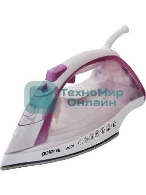 Утюг Polaris PIR2668AK 3m белый/розовый 2600Вт