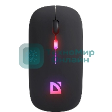 Мышь беспроводная Defender Touch MM-997 черный, 1600 dpi, радиоканал, Bluetooth, USB, кнопки - 4