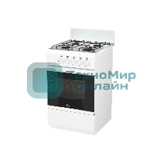 Газовая плита Flama RG 24011 W белый, конфорок 4 шт, духовка 50 л, 50 см x 85 см x 60 см