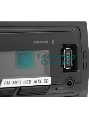 Автомагнитола ACV AVS-918BR, 1 DIN, Bluetooth, USB Type-A, AUX