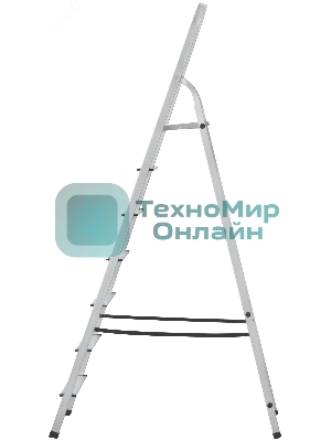 Лестница-стремянка алюминиевая Fit 7 ступеней, вес 5,48 кг РОС