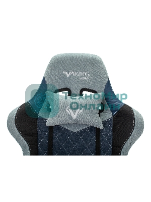 Кресло Бюрократ VIKING 7 KNIGHT BL FABRIC синий, ткань, 120 кг, механизм качания