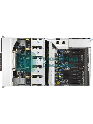 Серверная платформа ASUS ESC8000A-E13P, 4U, 2x SP5 (LGA 6096),24x DDR5 6400, 8x 2.5'' hsb NVME, up to 14x PCIe*, 2x M.2 22110 NVME, 1x 2-port 10Gbe RJ-45 Intel 710 LAN, up to 8 dual-slot GPUs, 3+1 3200W