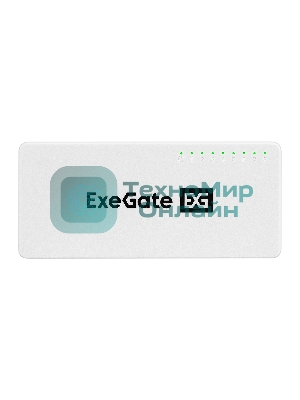 Коммутатор ExeGate EDGS-1008C, 8×1 Гбит/с, неуправляемый