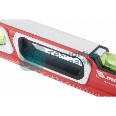 Уровень алюминиевый Matrix, магнит фрезеров 3 глазка 2 комп, рукоятки, 2000 мм