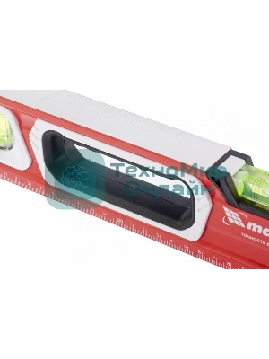 Уровень алюминиевый Matrix, магнит фрезеров 3 глазка 2 комп, рукоятки, 2000 мм