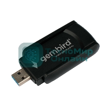 Сетевой адаптер WiFi+Bluetooth Gembird WNP-UA-020 двухдиапазонный с антеннами, 1300 Мбит, USB, 802.11b/a/g/n/ac
