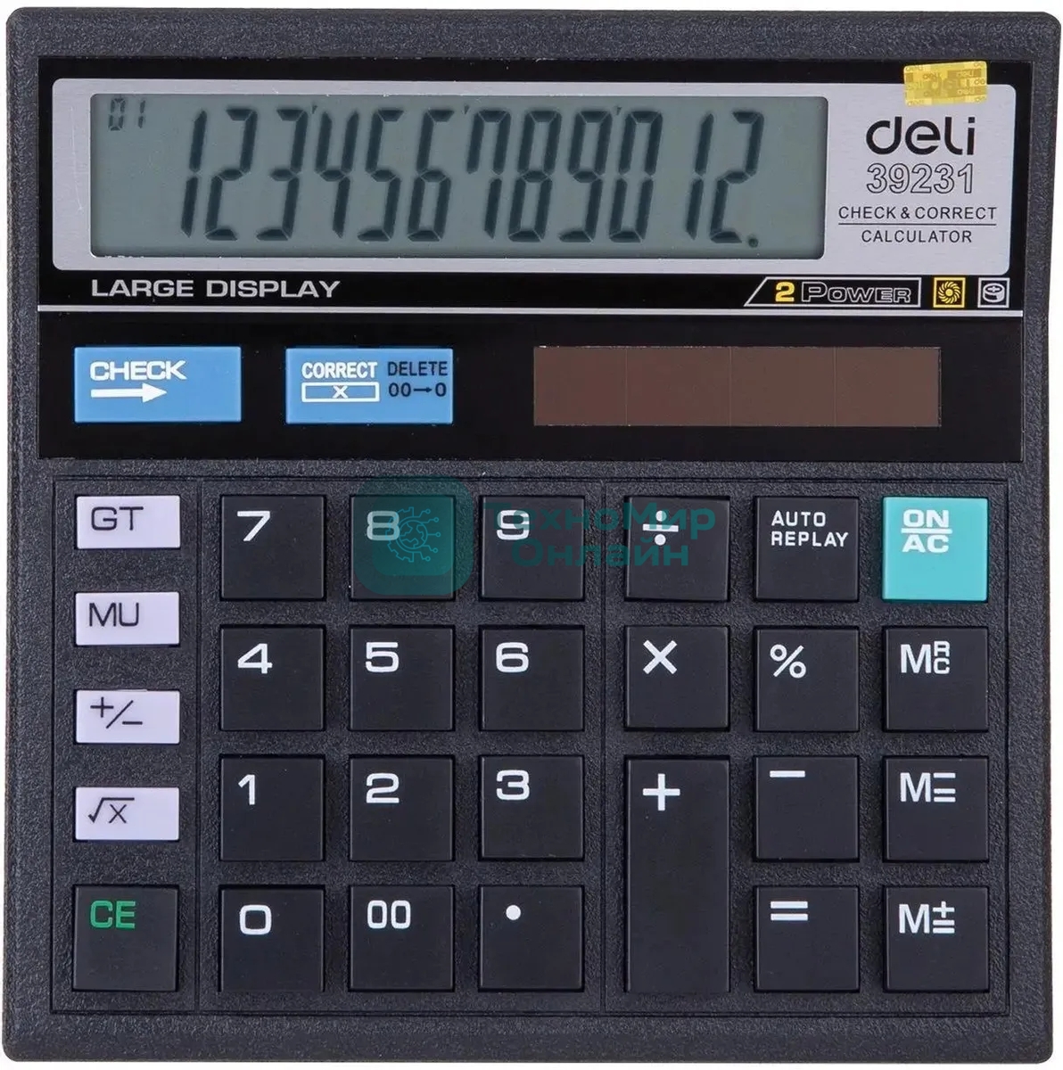Калькулятор настольный Deli E39231 черный 12-разр.
