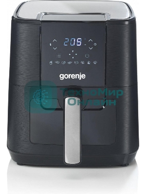 Аэрогриль Gorenje AF1350DWB черный, 1350 Вт, 5.4 л, сенсор, 8 программ