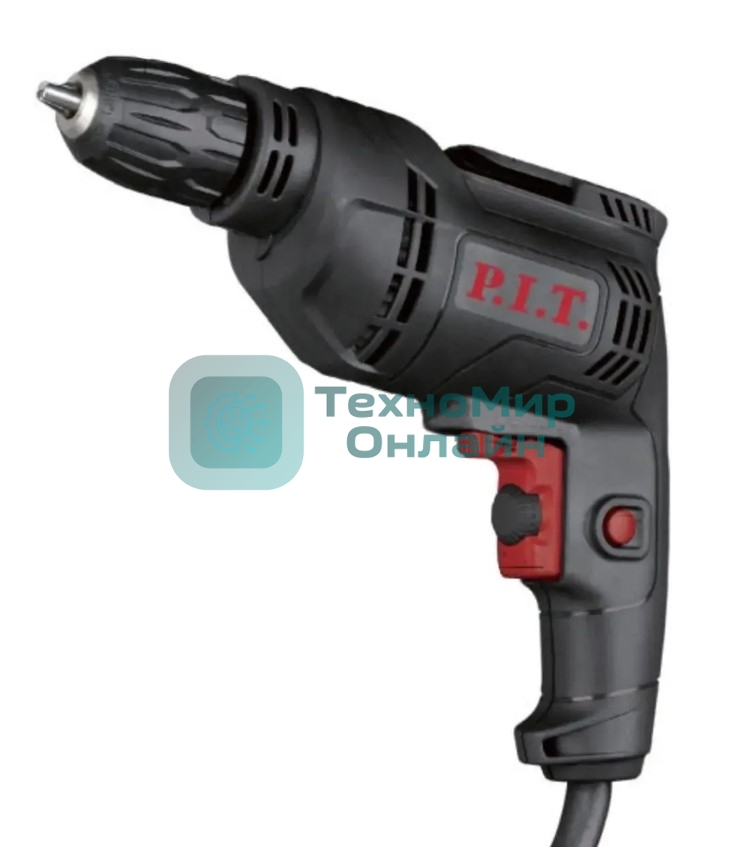 Дрель-шуруповерт P.I.T. PBM10-C, 400Вт, 25 Нм, щеточный