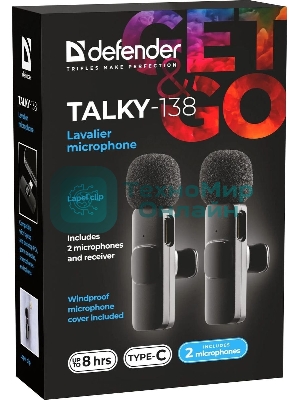 Петличный микрофон Defender Talky-138 wrls