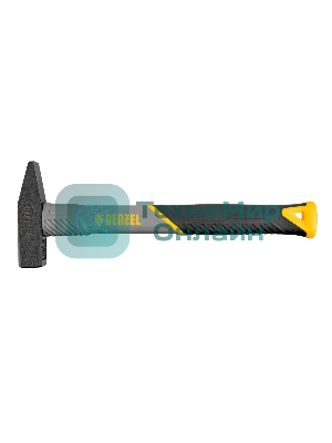 Молоток слесарный Denzel 300 г, кованый, фибергласовая рукоятка c TPR покрытием