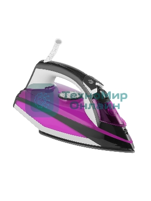Утюг Centek CT-2344 фиолетовый/белый, 2200 Вт, 45 г/мин, 145 г/мин, 320 мл