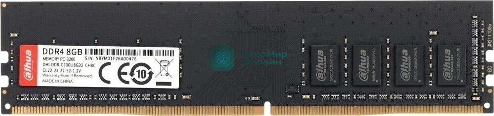 Оперативная память Dahua, DDR4, 8GB (1x8GB), 3200 MHz, CL22, DIMM