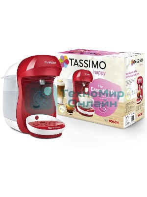 Кофемашина капсульная Bosch Tassimo TAS1006 Happy красный, исп. кофе - капсулы, 0.7 л, 1400 Вт.