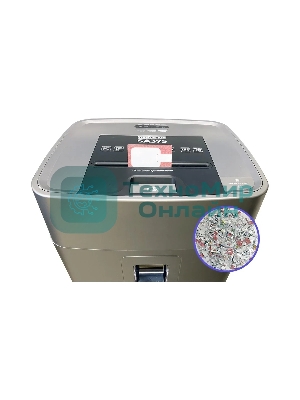 Шредер Office Kit SA375 серый/черный с автоподачей (секр.P-4) фрагменты 375лист. 42лтр. скрепки скобы пл.карты CD