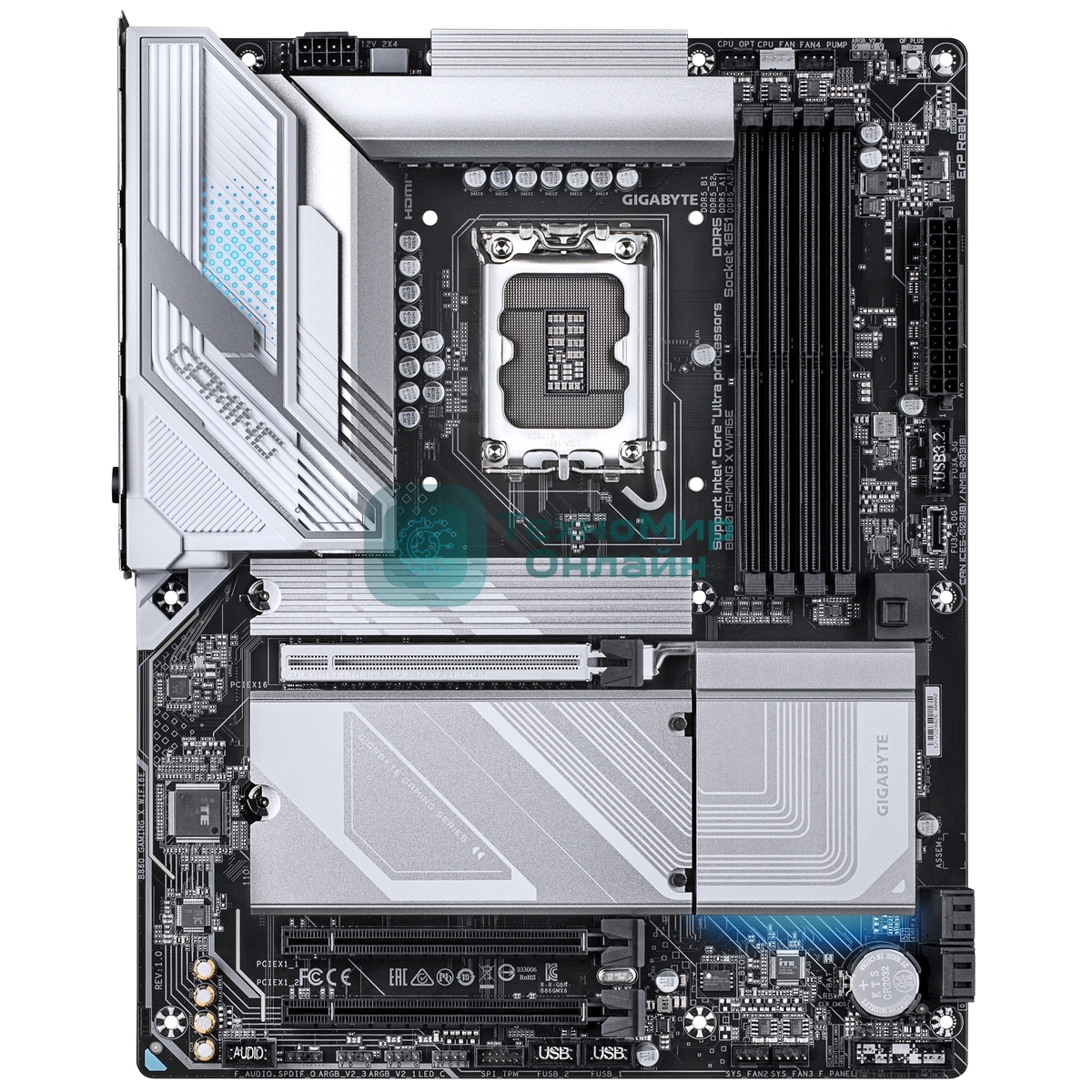 Материнская плата Gigabyte B860 GAMING X WIFI6E, LGA 1851, Intel B860, 4xDDR5, 4xSATA, 3xM.2, 1xPCIe 5.0 x16, 1xPCIe 4.0 x16, 2xUSB 3.2 Gen 1, 1xUSB 3.2 Gen 2, 1xUSB 4.0 Type-C, 1x 2.5Gb LAN, 3x3.5 мм, 7.1, ATX