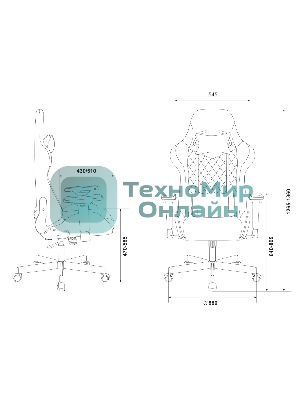 Кресло Бюрократ VIKING 7 KNIGHT BL FABRIC синий, ткань, 120 кг, механизм качания