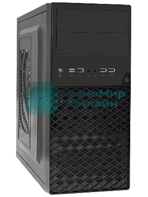 Компьютерный корпус Minitower ExeGate BA-203U-UNS350 (mATX, БП UNS350 с вент. 12см, 3хUSB+1хUSB 3.0, аудио, черный)