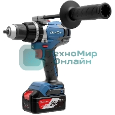 Дрель-шуруповерт DongCheng DCJZ03-13i, 20 В, 5 Ач, 120 Нм, бесщеточный, ударный