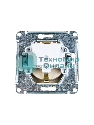 Механизм розетки 1-м СП AtlasDesign с заземл. 16А шампань SchE ATN000543
