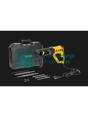Перфоратор Denzel RHB-1050-30, SDS-plus, 1050 Вт, 3,4 Дж, от сети