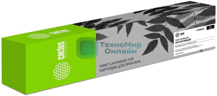 Картридж лазерный Cactus CS-TN512K черный (27500 стр.) для Konica Minolta Minolta bizhub C454/C454e/C554/C554e
