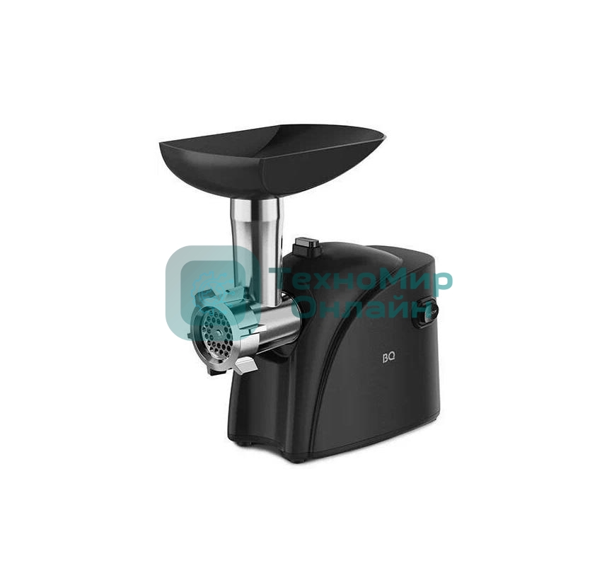 Мясорубка электрическая BQ MG2001 черный, 1400 Вт, 1.6 кг/мин, реверс, защита от перегрузки, насадки - 1