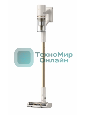 Пылесос вертикальный Dreame U20 бежевый/золотистый, питание от аккумулятора, 140 Вт, уборка сухая, пылесборник 0.5 л, работа от АКБ max 60 мин