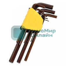 Ключ Deli Набор шестигранных ключей удлиненных Deli DL230708G 9шт S2, размеры 1,5,2,2,5,3,4,5,6,8,10мм, пластиковый держатель