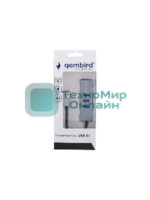 USB-концентратор Gembird UHB-C454, USB, USB 4 порта, USB