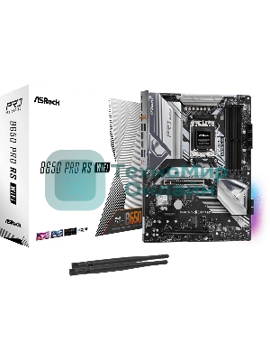 Материнская плата ASRock B650 Pro RS WiFi, AM5, AMD B650, 4xDDR5, 4xSATA, 3xM.2, 1xPCIe 4.0 x16, 1xPCIe 3.0 x16, 1xPCIe 3.0 x1, 1xHDMI, 1xDP, 1x2.5Gb LAN, Wi-Fi 6E, Bluetooth 5.2, 1xUSB-C 10Gbps, 2xUSB-A 5Gbps, 6xUSB-A 2.0, 3x3.5 мм, 7.1, ATX