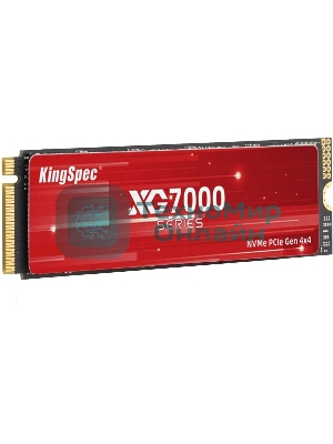 Накопитель SSD KingSpec XG7000, 1Tb, PCIe 4.0 x4, M.2 2280, NVMe, R/W 7400/6600