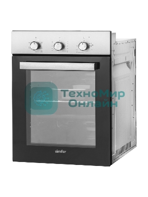 Электрический духовой шкаф Simfer B4EM16016, встраиваемый, нержавеющая сталь