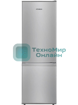 Холодильник Hyundai CC2054SL серебристый двухкамерный 120/34л морозилка снизу