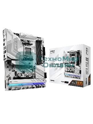 Материнская плата ASRock X870 PRO RS, AM5, AMD X870, 4xDDR5, 4xSATA, 3xM.2, 1xPCIe 5.0 x16, 1xPCIe 4.0 x4, 1xHDMI, 1x2.5Gb LAN, Wi-Fi 6E, BT 5.2, 2xUSB-C 40Gbps, 4xUSB-A 5Gbps, 6xUSB-A 2.0, 1xTOSLINK, 3x3.5 мм, 7.1, ATX