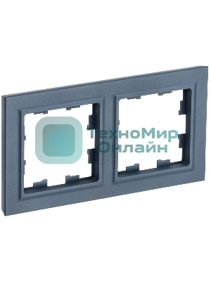 Рамка 2-местная IEK BRITE РУ-2-БрМ маренго