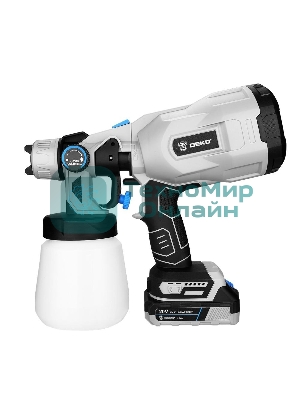 Краскопульт электрический аккумуляторный DEKO SG20DK Max, 20В, 800 мл, 1x3.0А·ч 083-1135