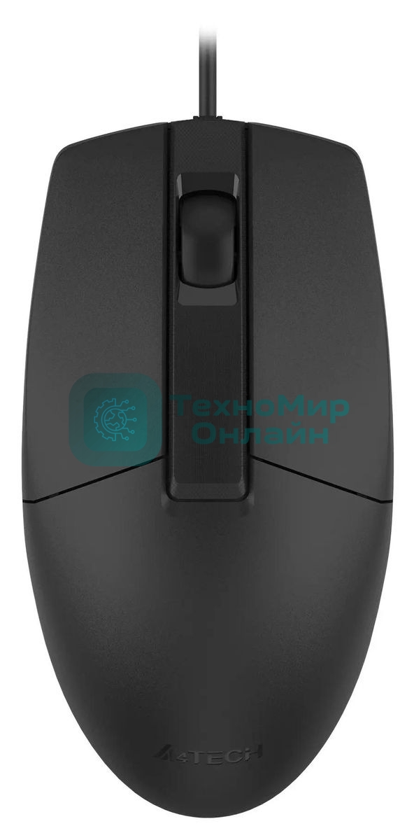 Мышь проводная A4Tech OP-330 черный, 1200 dpi, USB, кнопки - 3