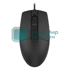 Мышь проводная A4Tech OP-330 черный, 1200 dpi, USB, кнопки - 3