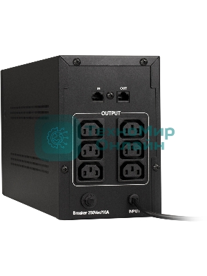 Источник бесперебойного питания ExeGate EP285481RUS SpecialPro UNB-1000.LED.AVR.C13.RJ 1000VA/650W, LED, AVR, 6*IEС-C13, RJ45/11, черный