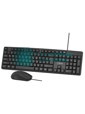 Комплект клавиатура+мышь CBR KB-SET 709 проводной, USB, 1000 DPI, чёрный