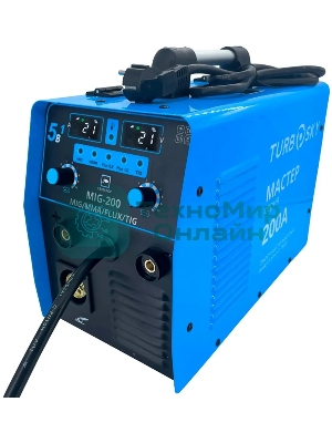 Сварочный полуавтомат Turbosky MIG-200А Мастер инвертор MIG-MAG/ММА/TIG 6.6кВт