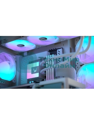 Кулер с водяным охлаждением Formula V Line ICE JET GLOW 360 WH, 360мм, 3x120мм, ARGB fans, LGA115X/1200/1700/1851, AM4/AM5