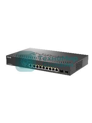 Коммутатор D-Link DGS-1210-10XP/ME/C1A, 8×1 Гбит/с + 2×10 Гбит/с SFP+, управляемый