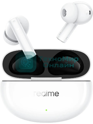 Наушники TWS Realme Buds Air 5 белый, внутриканальные, Bluetooth, активное шумоподавление, до 38 ч