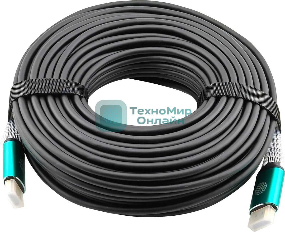 Кабель аудио-видео Cactus CS-HDMI-AOC-2.1-30 HDMI (m)/HDMI (m) 30м. позолоч.конт. черный