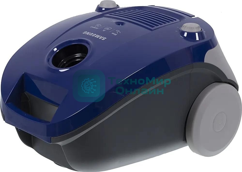 Пылесос Samsung VCC4140V3A синий, 320/1600 Вт, уборка сухая, пылесборник мешок 3 л